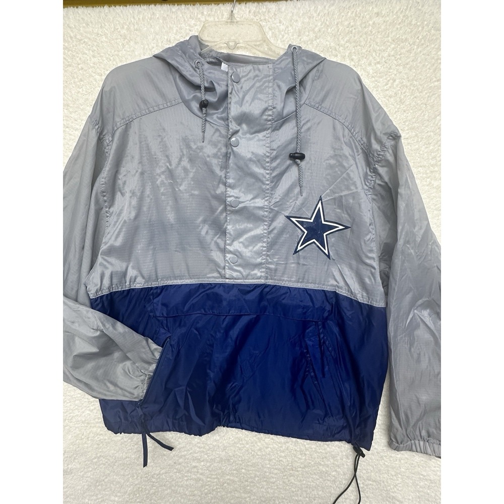 Vintage 90s Dallas Cowboys NFL Game Day Windbreaker Jacket Pullover Mens M